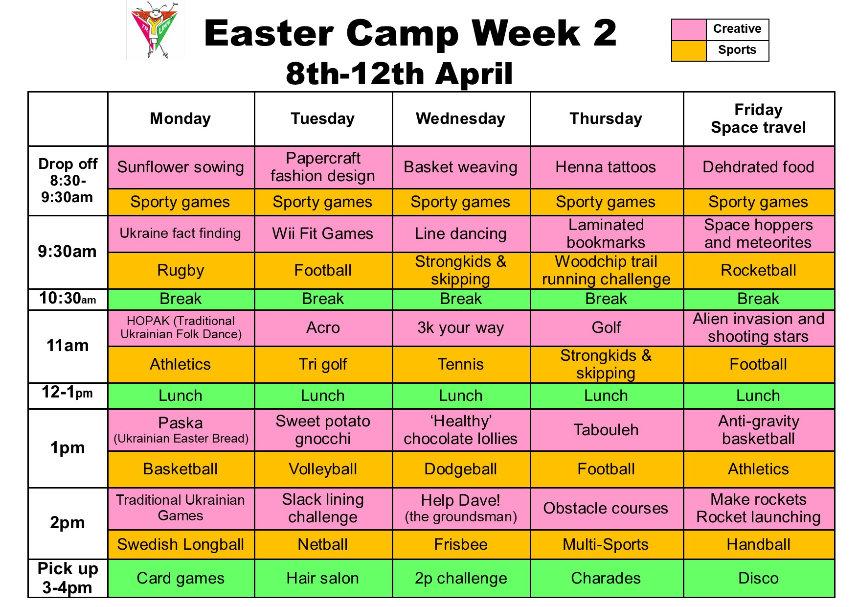 Easter Camp Week 2